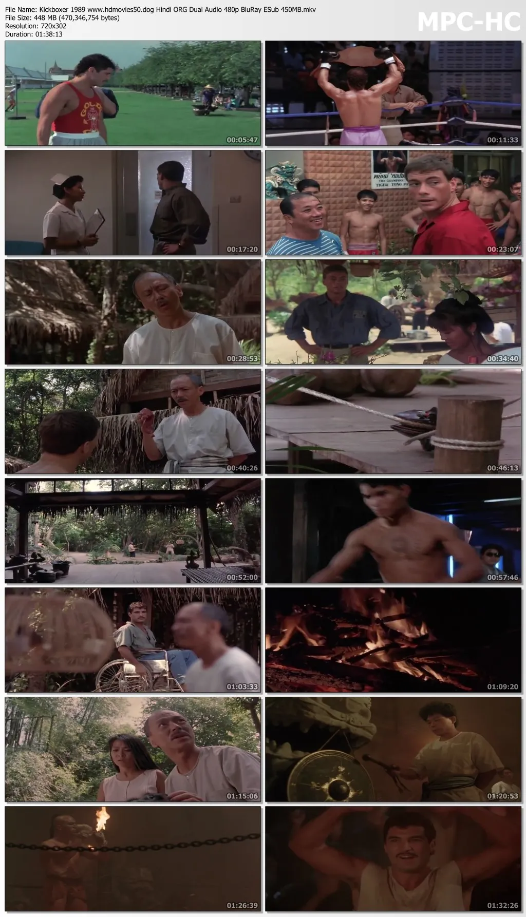 Kickboxer 1989 Hindi ORG Dual Audio 720p BluRay ESub 700MB Download