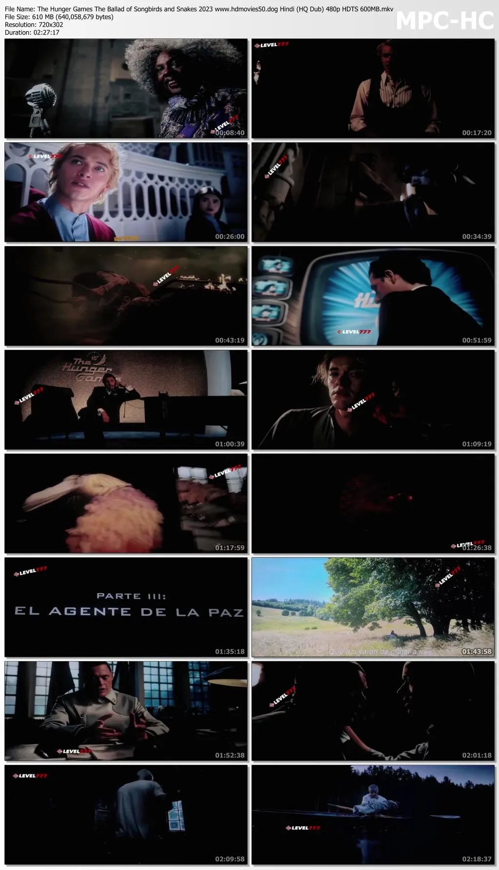 The Hunger Games The Ballad of Songbirds and Snakes 2023 Hindi (HQ Dub) 480p HDTS 600