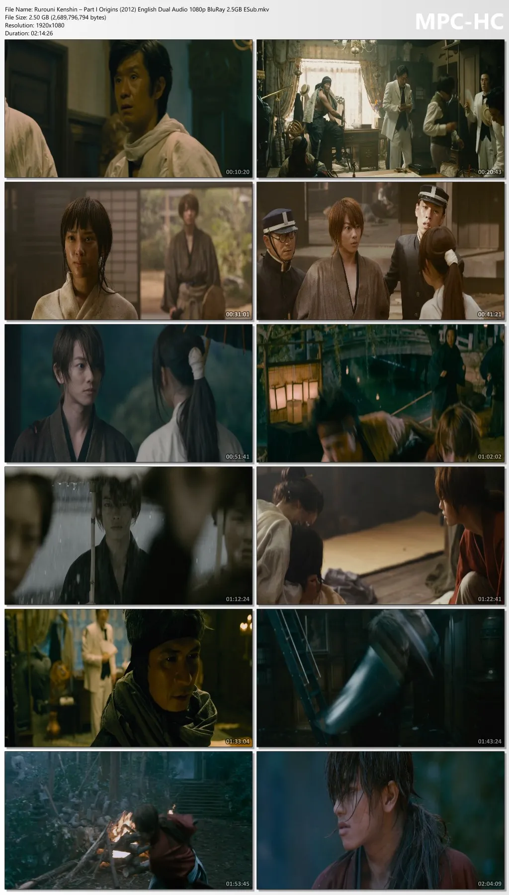 Rurouni Kenshin Part I Origins 2012 English Dual Audio 1080p | 720p | 480p BluRay ESub Download