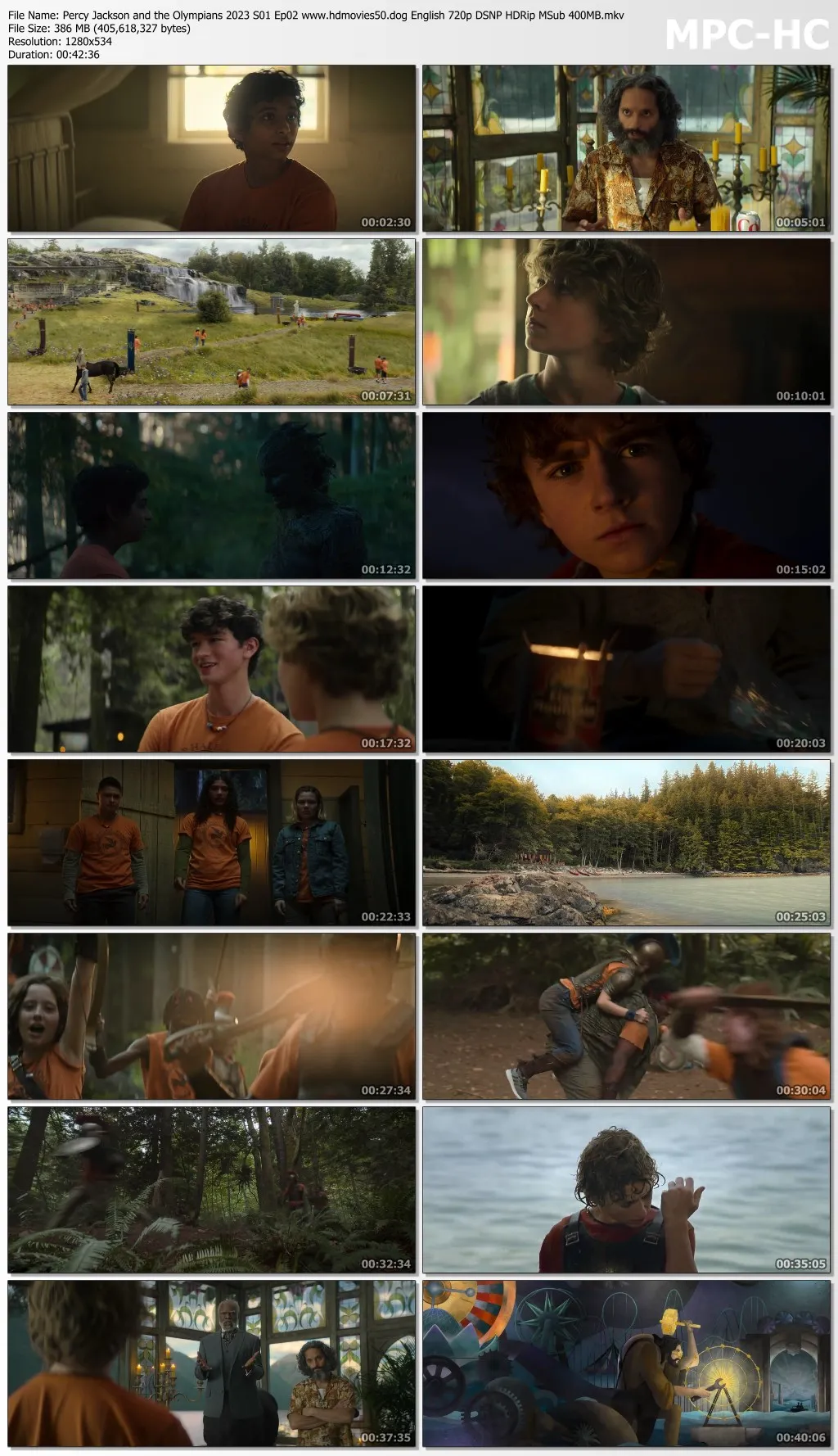 Percy Jackson and the Olympians 2023 S01 Ep01 English 720p DSNP HDRip MSub 350MB 