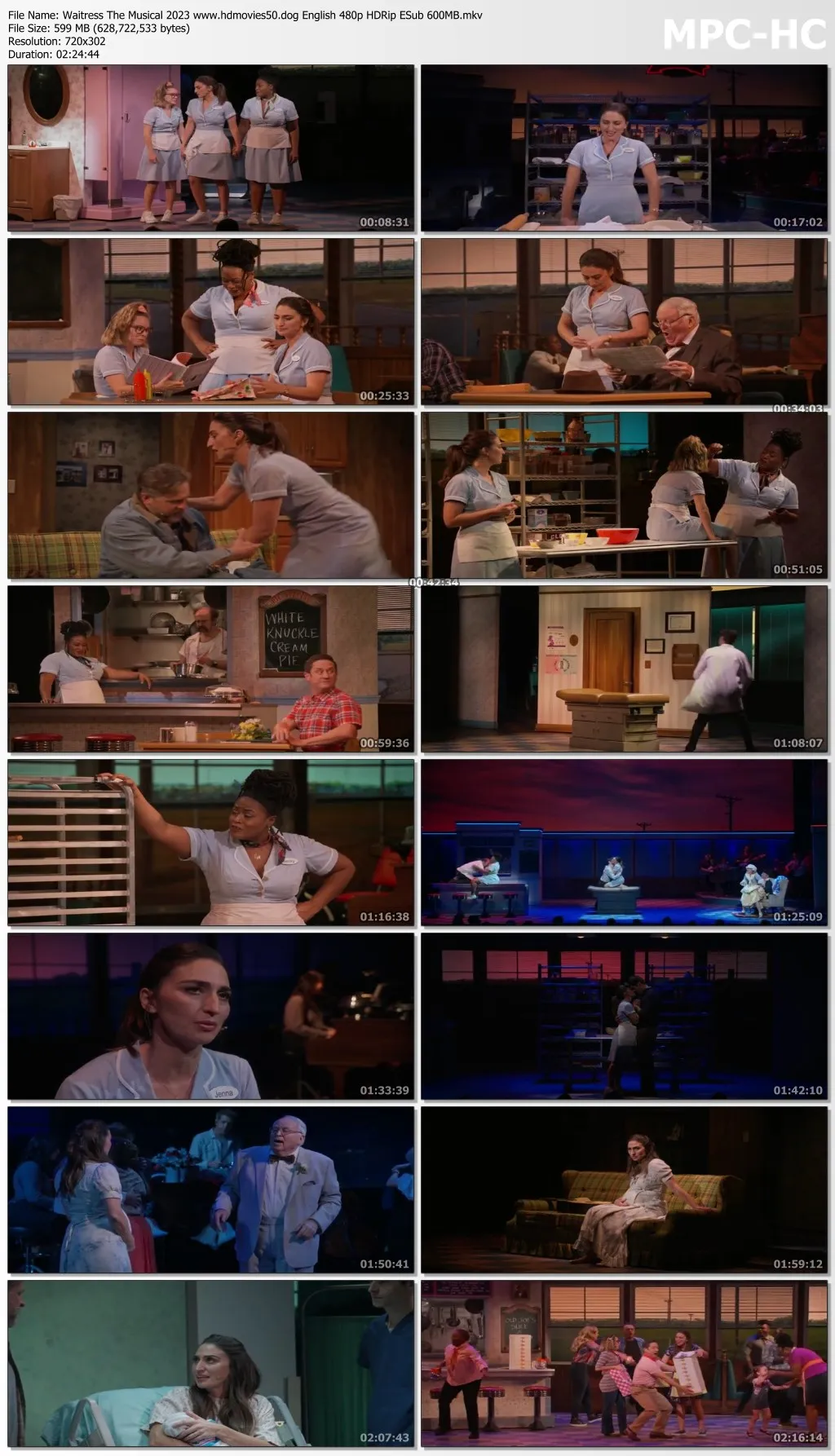 Waitress The Musical 2023 English 720p HDRip ESub 900MB Download