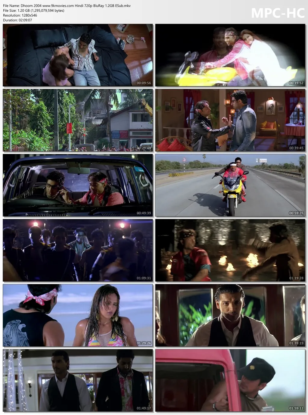 Dhoom 2004 Hindi 720p | 480p BluRay ESub Download