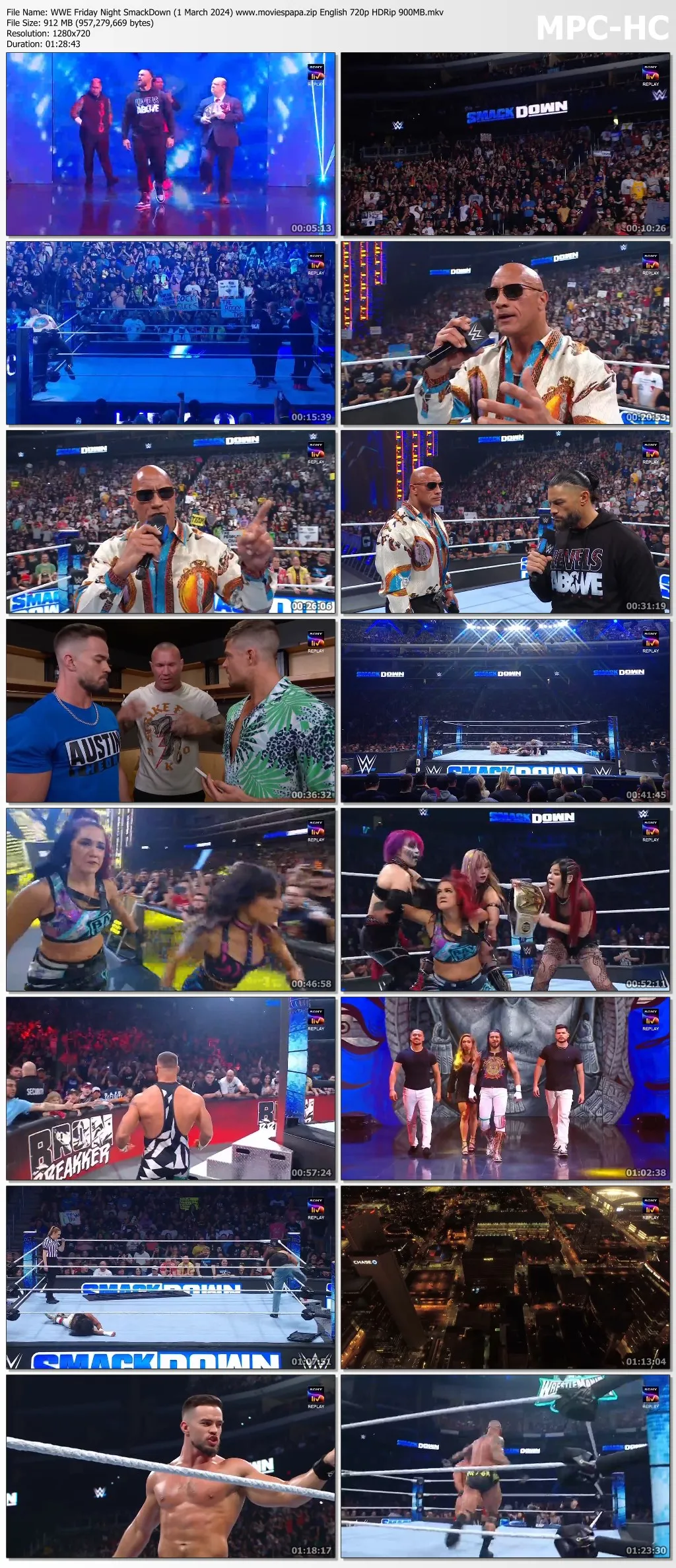 WWE Friday Night SmackDown (1 March 2024) English 720p | 480p HDRip Download