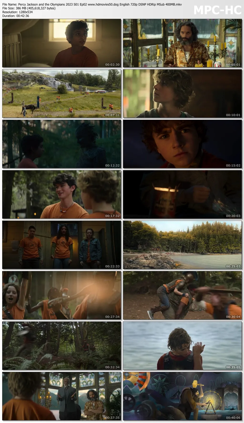 Percy Jackson and the Olympians 2023 S01 Ep02 English 720p DSNP HDRip MSub 400MB Do
