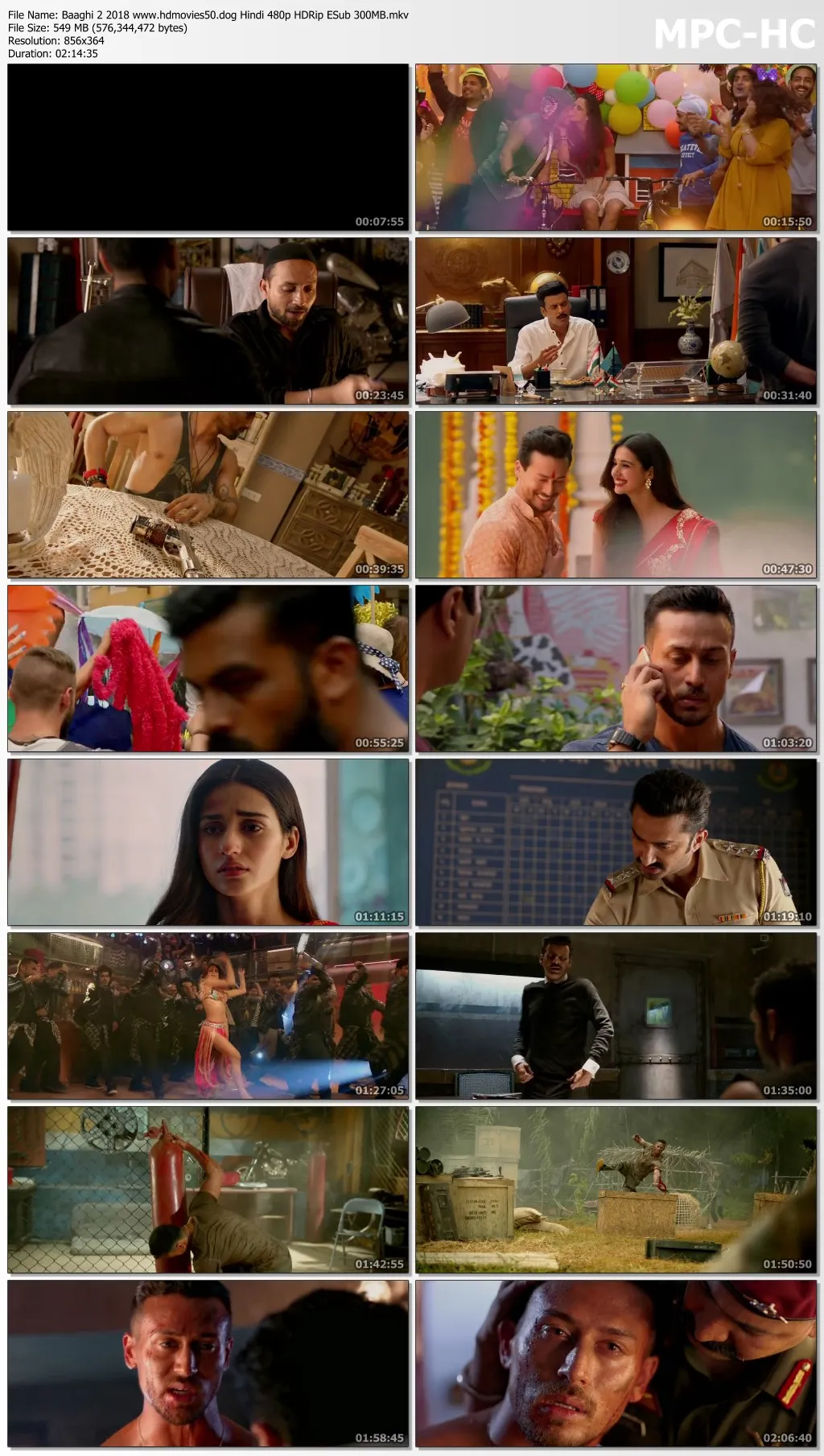 Baaghi 2 2018 Hindi 720p HDRip ESub 1.4GB Download