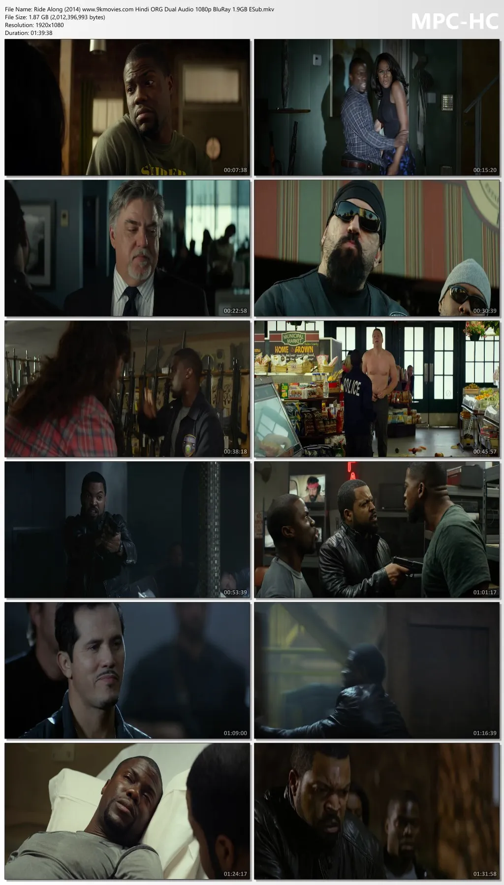 Ride Along 2014 Hindi ORG Dual Audio 1080p | 720p | 480p BluRay ESub Download