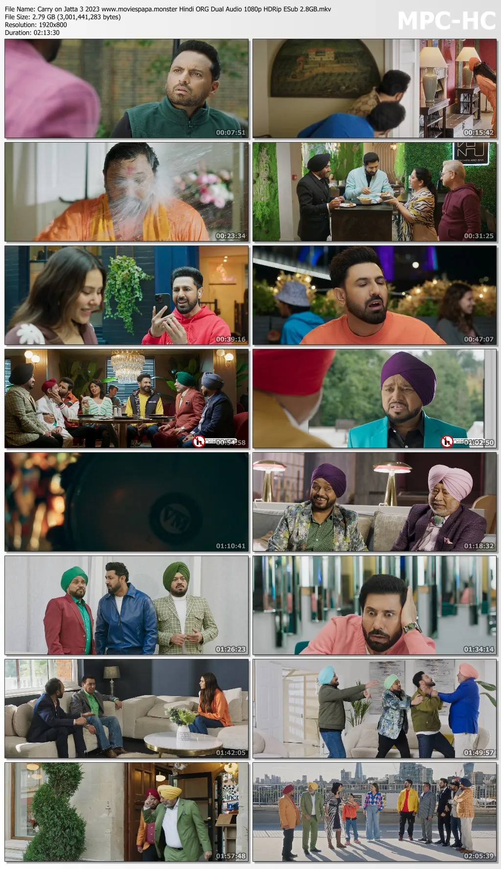 Carry on Jatta 3 2023 Hindi ORG Dual Audio 1080p | 720p | 480p HDRip ESub Download