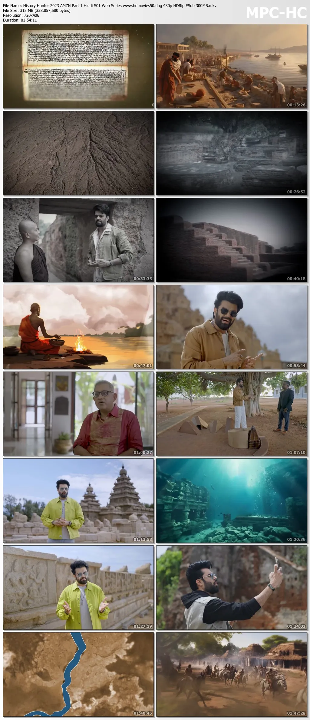 History Hunter 2023 AMZN Part 1 Hindi S01 Web Series 720p HDRip ESub 1GB Download