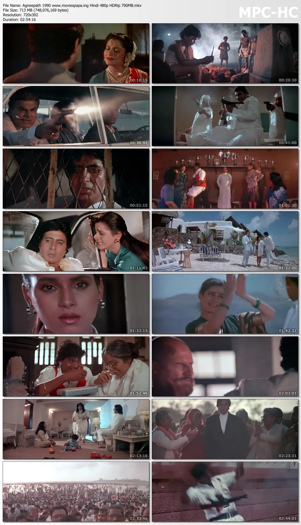 Agneepath 1990 Hindi 480p HDRip 700MB Download