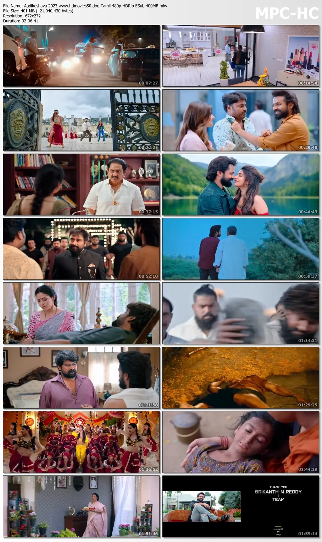 Aadikeshava 2023 Tamil 720p HDRip ESub 1.2GB Download