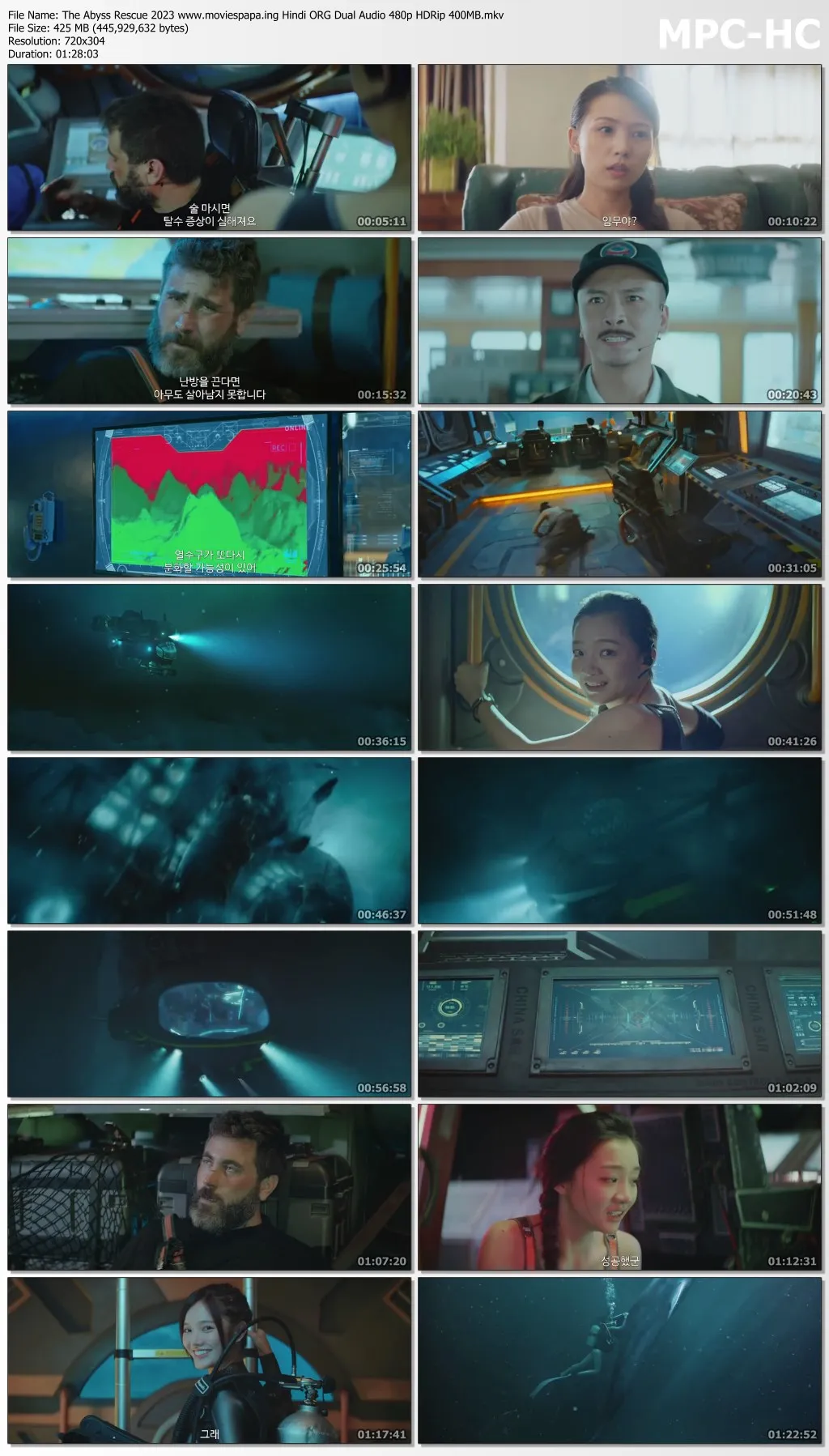 The Abyss Rescue 2023 Hindi ORG Dual Audio 480p HDRip 400MB Download