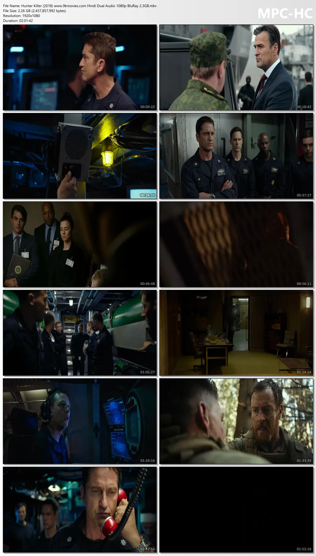 Hunter Killer 2018 Hindi Dual Audio 1080p | 720p | 480p BluRay Download