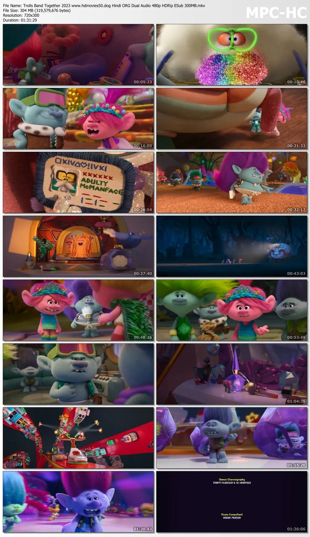 Trolls Band Together 2023 Hindi ORG Dual Audio 720p HDRip ESub 800MB Download