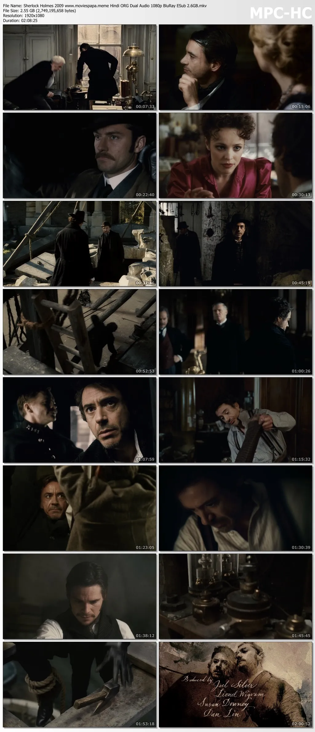 Sherlock Holmes 2009 Hindi Dual Audio 1080p | 720p | 480p BluRay ESub Download