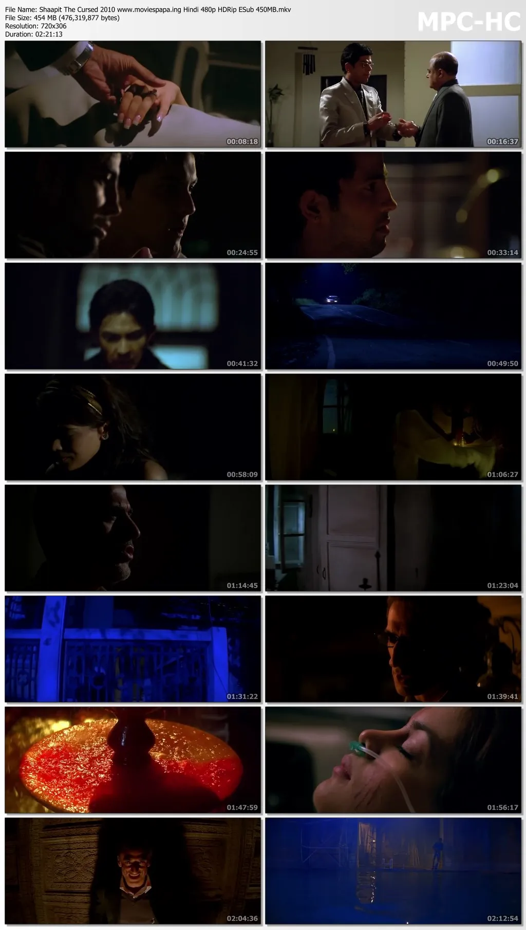 Shaapit The Cursed 2010 Hindi 1080p HDRip ESub 3GB Download