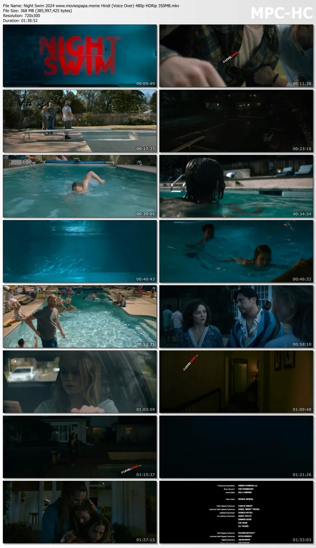 Night Swim 2024 Hindi (Voice Over) 480p HDRip 350MB Download