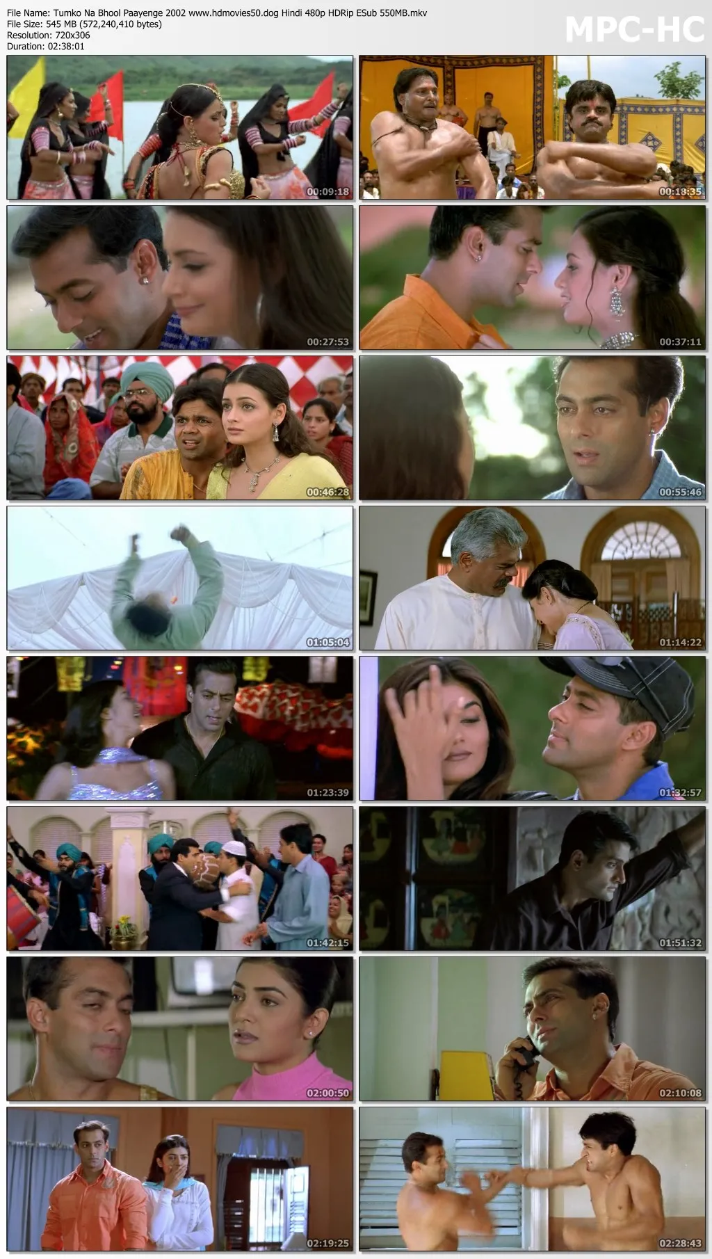 Tumko Na Bhool Paayenge 2002 Hindi 480p HDRip ESub 550MB Download