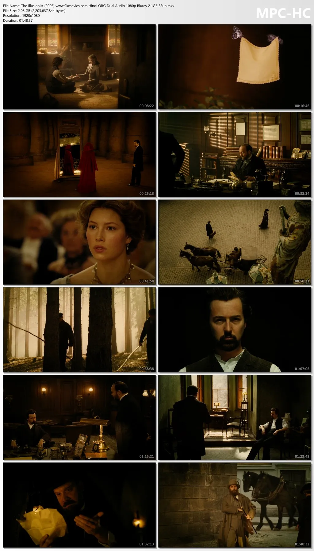 The Illusionist 2006 Hindi ORG Dual Audio 1080p | 720p | 480p Bluray ESub Dowenload