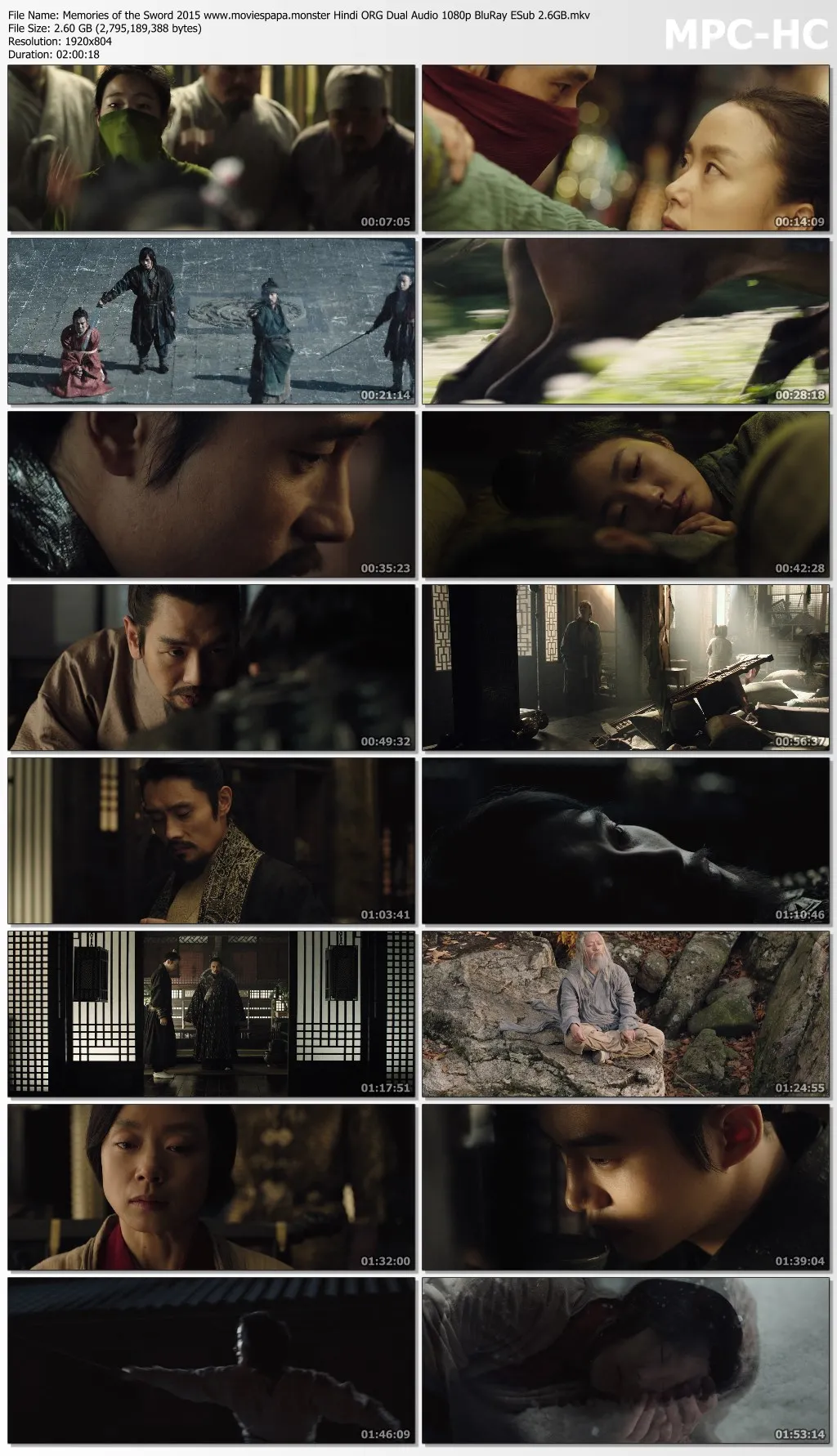 Memories of the Sword 2015 Hindi ORG Dual Audio 1080p | 720p | 480p BluRay Download