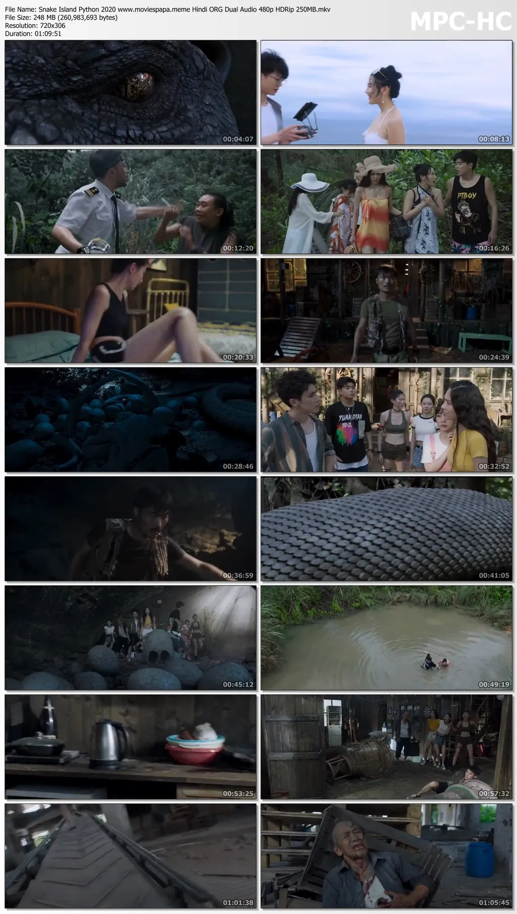 Snake Island Python 2020 Hindi ORG Dual Audio 1080p HDRip 1.1GB Download