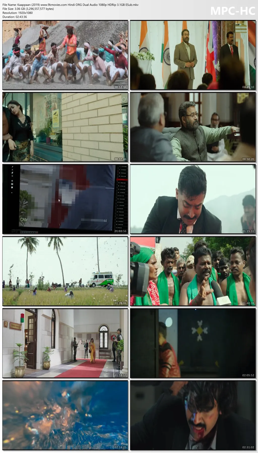 Kaappaan 2019 Hindi ORG Dubbed 1080p | 720p | 480p HDRip ESub Download