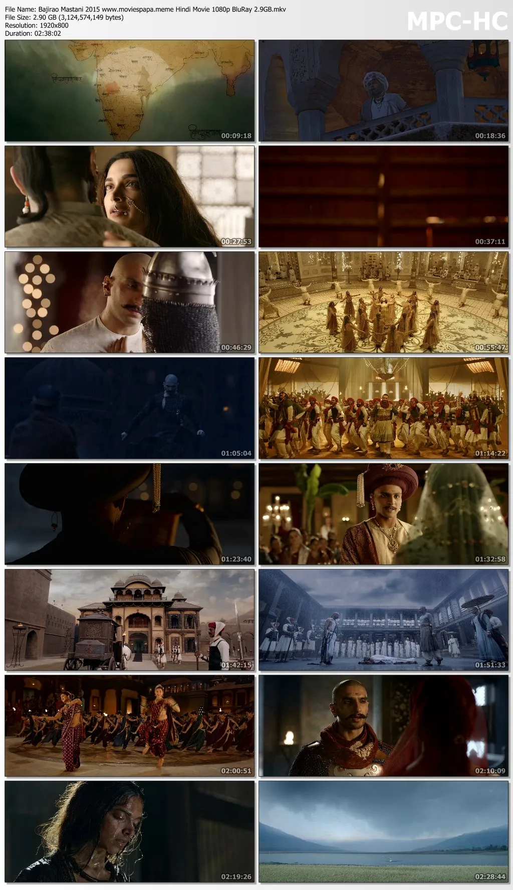 Bajirao Mastani 2015 Hindi Movie 1080p | 720p | 480p BluRay Download