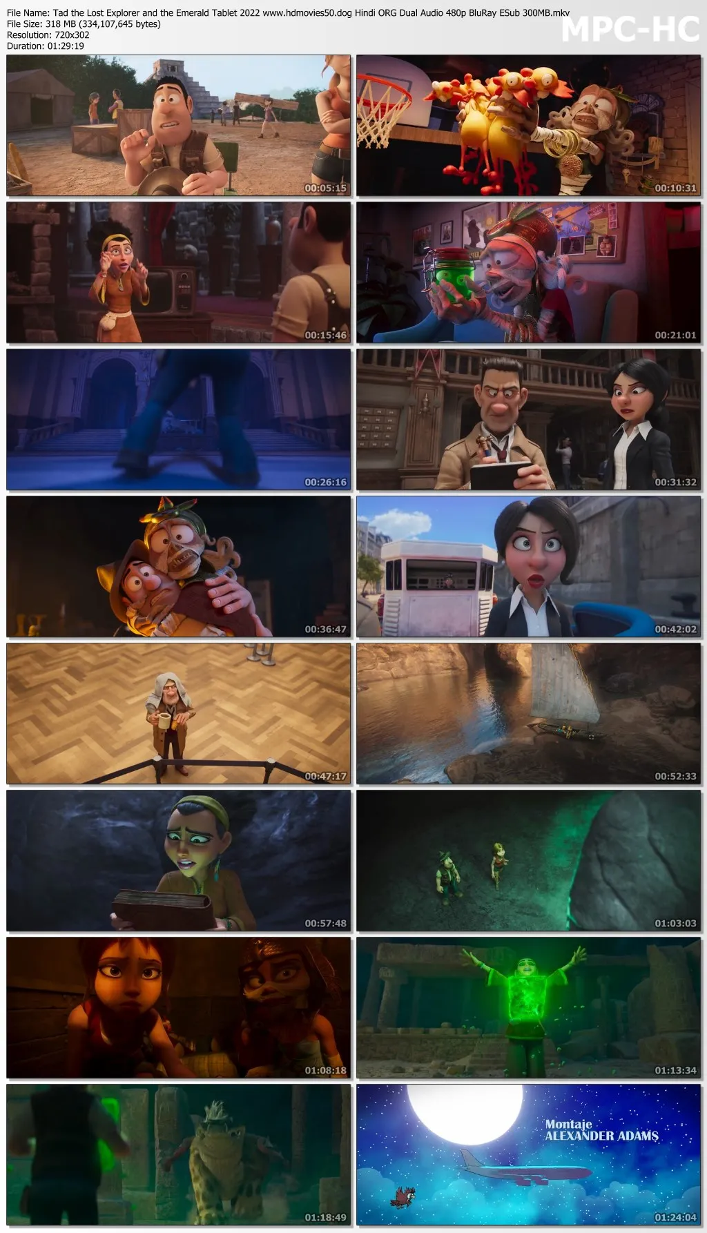 Tad the Lost Explorer and the Emerald Tablet 2022 Hindi ORG Dual Audio 1080p BluRay ESu