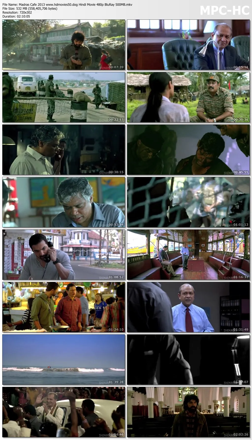 Madras Cafe 2013 Hindi Movie 480p BluRay 500MB Download