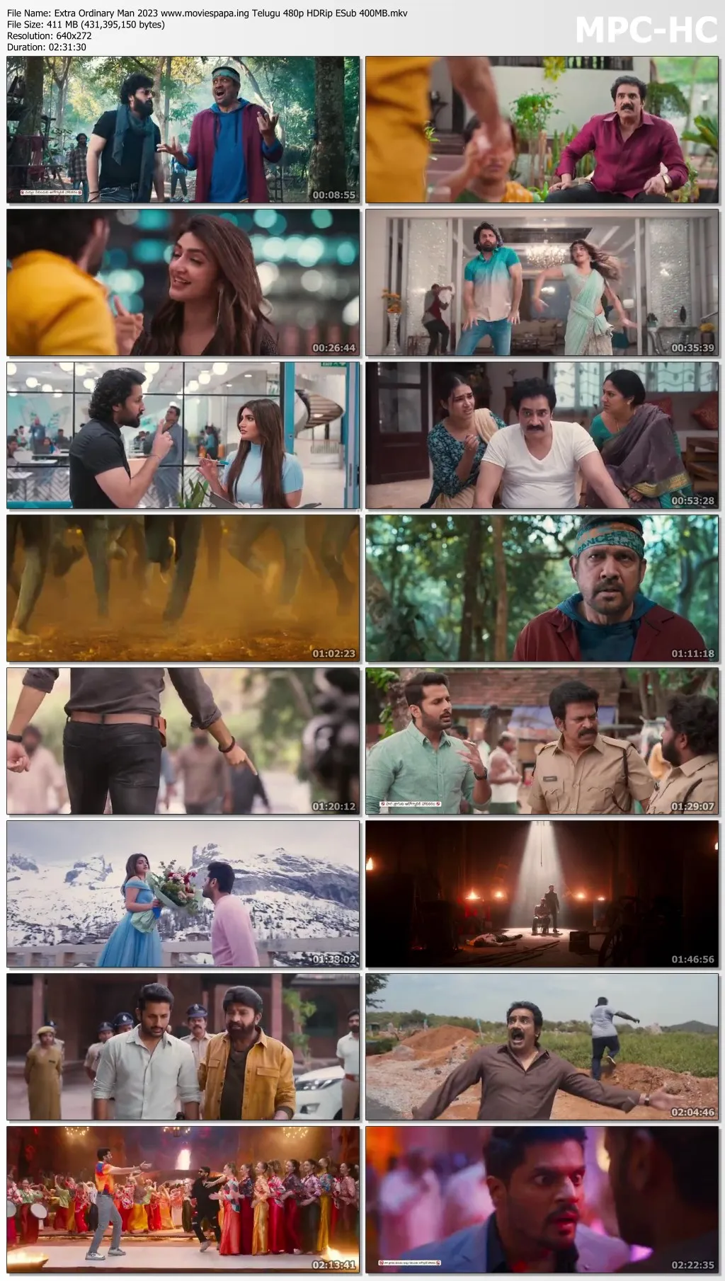 Extra Ordinary Man 2023 Telugu 1080p HDRip ESub 2.6GB Download