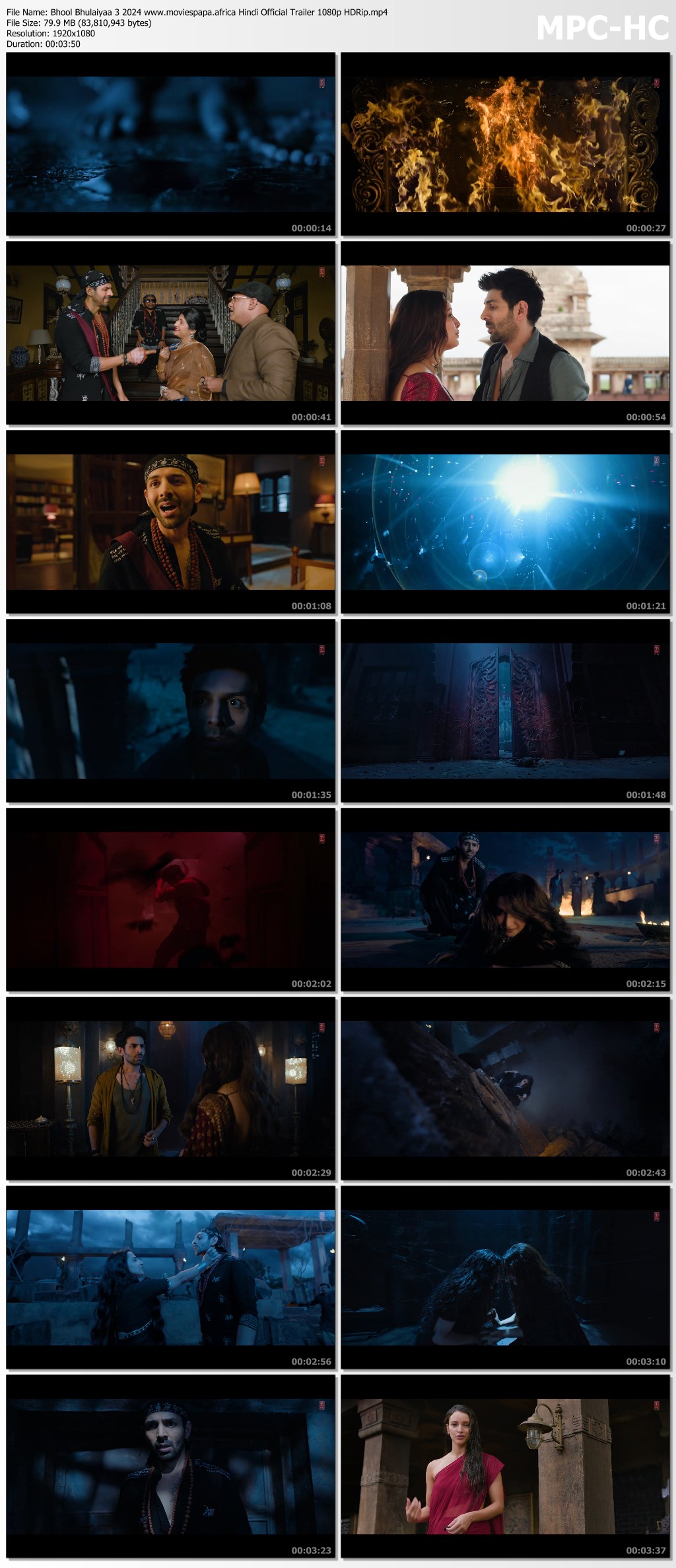 Bhool Bhulaiyaa 3 2024 Hindi Official Trailer 1080p HDRip Download