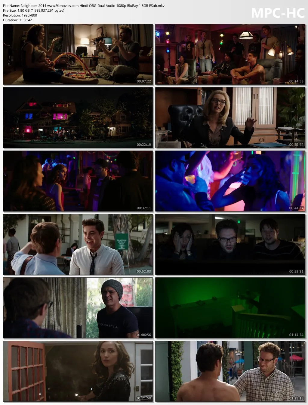 Neighbors 2014 Hindi ORG Dual Audio 1080p | 720p | 480p BluRay ESub Download