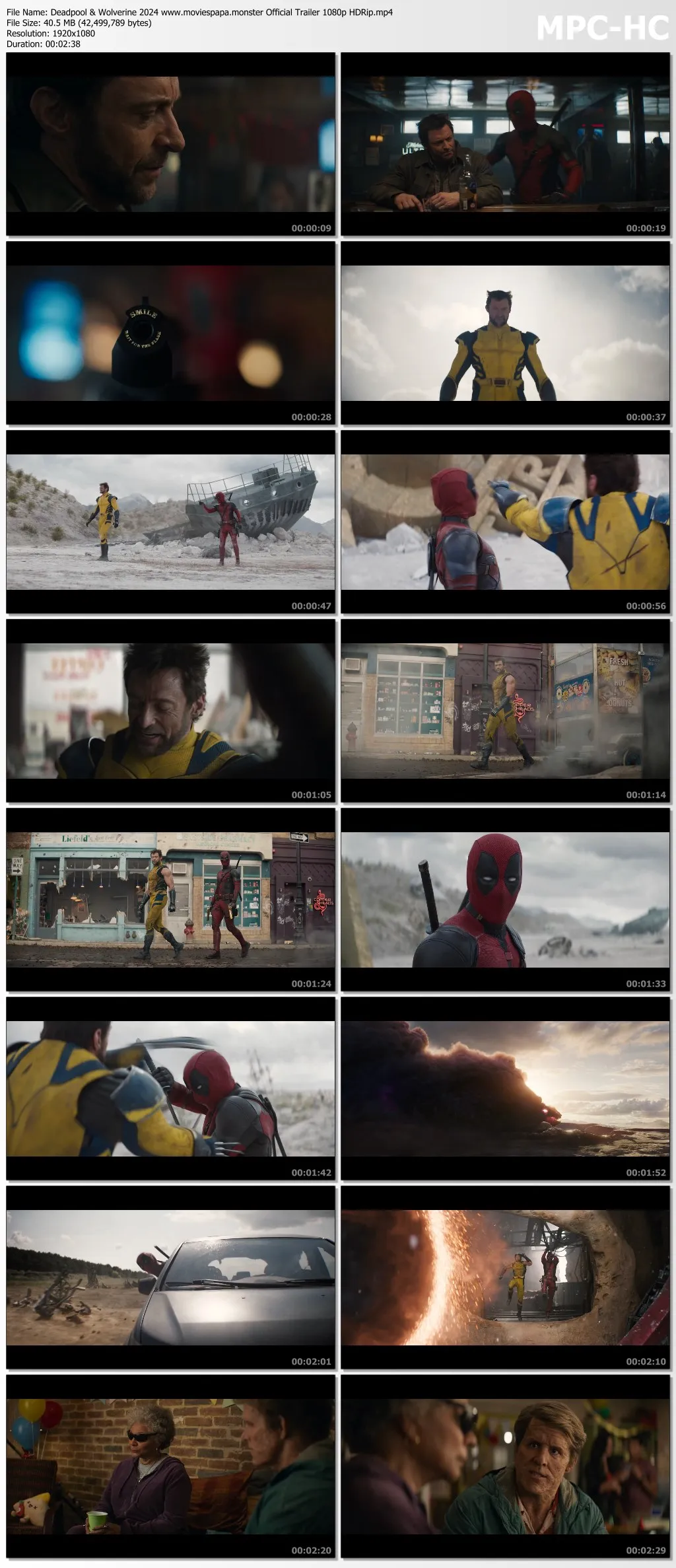 Deadpool & Wolverine 2024 Official Trailer 1080p | 720p HDRip Download