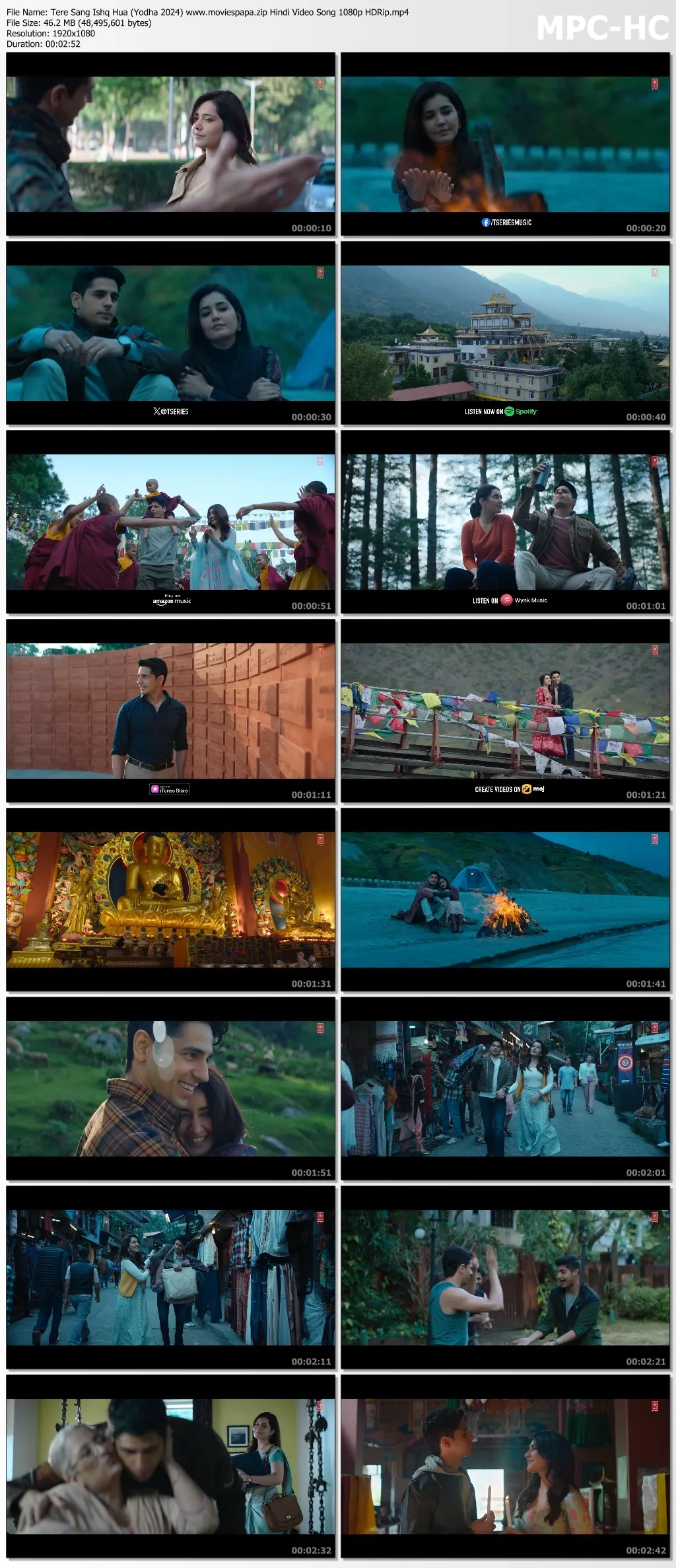 Tere Sang Ishq Hua (Yodha 2024) Hindi Video Song 1080p HDRip Download