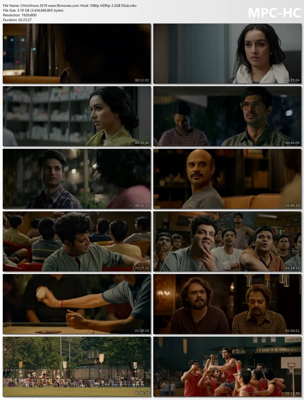 Chhichhore 2019 Hindi 1080p | 720p | 480p HDRip ESub Download