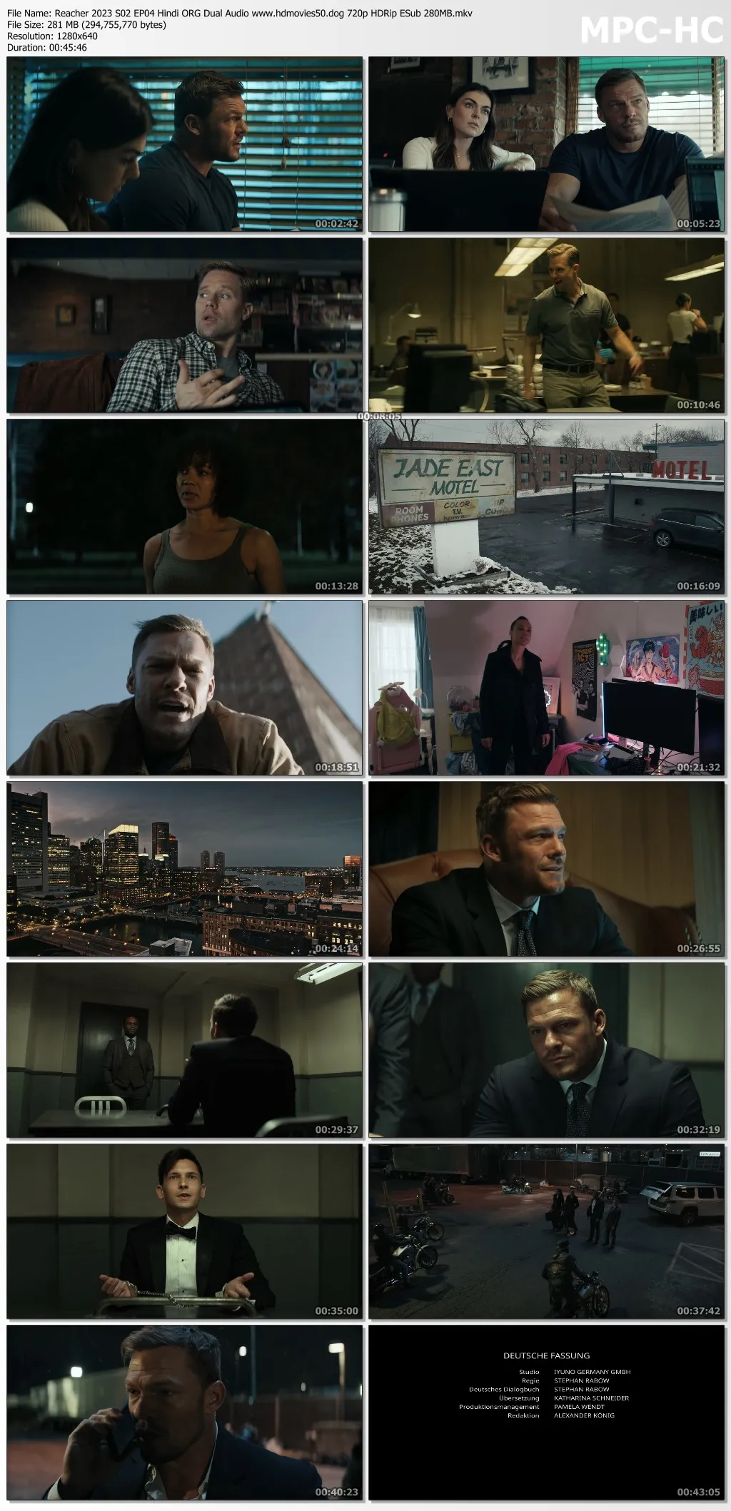 Reacher 2023 S02 EP04 Hindi ORG Dual Audio 1080p HDRip ESub 650MB Download