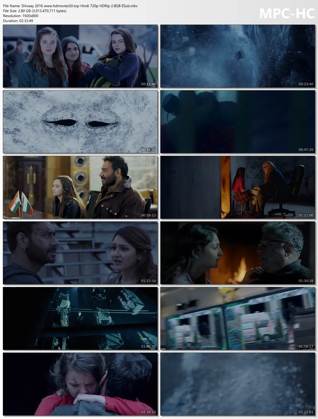 Shivaay 2016 Hindi 480p HDRip 500MB ESub Download