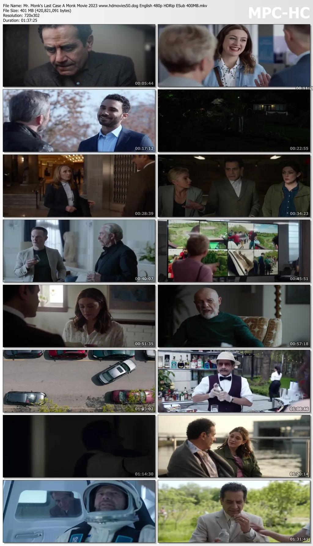 Mr. Monk’s Last Case A Monk Movie 2023 English 480p HDRip ESub 400MB Download