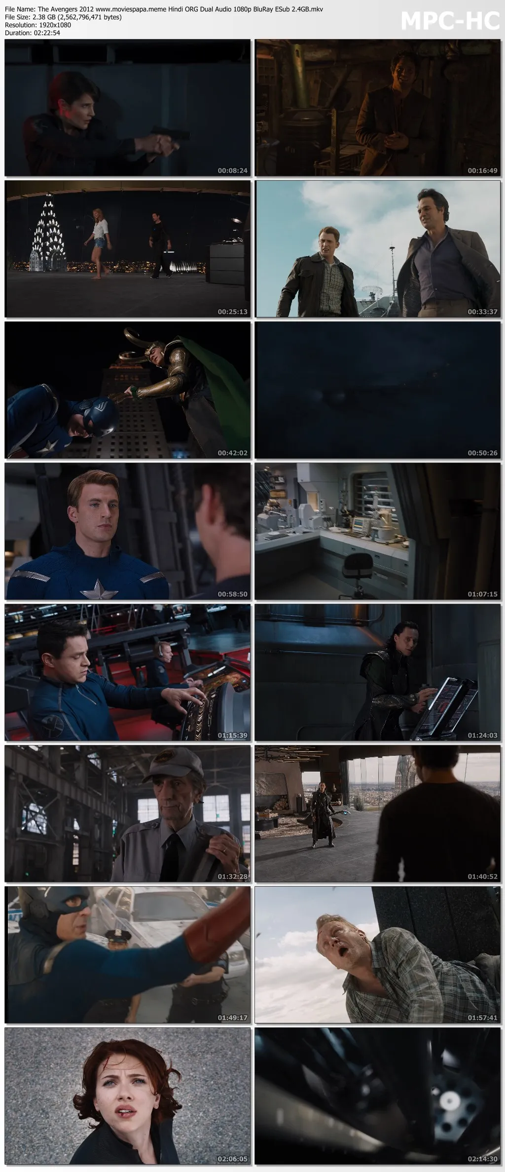 The Avengers 2012 Hindi ORG Dual Audio 1080p | 720p | 480p BluRay ESub Download