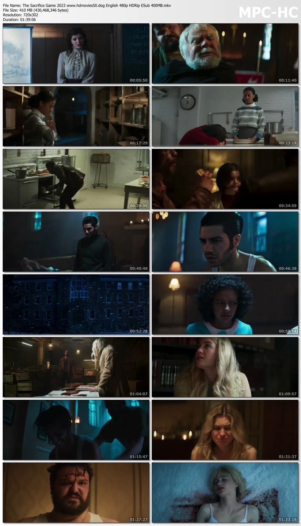 The Sacrifice Game 2023 English 480p HDRip ESub 400MB Download