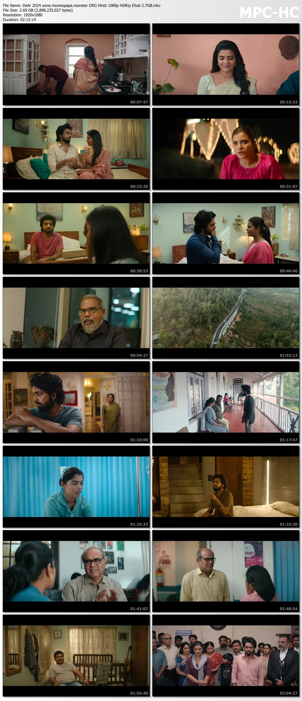 DeAr 2024 ORG Hindi Dubbed 1080p | 720p | 480p HDRip ESub Download