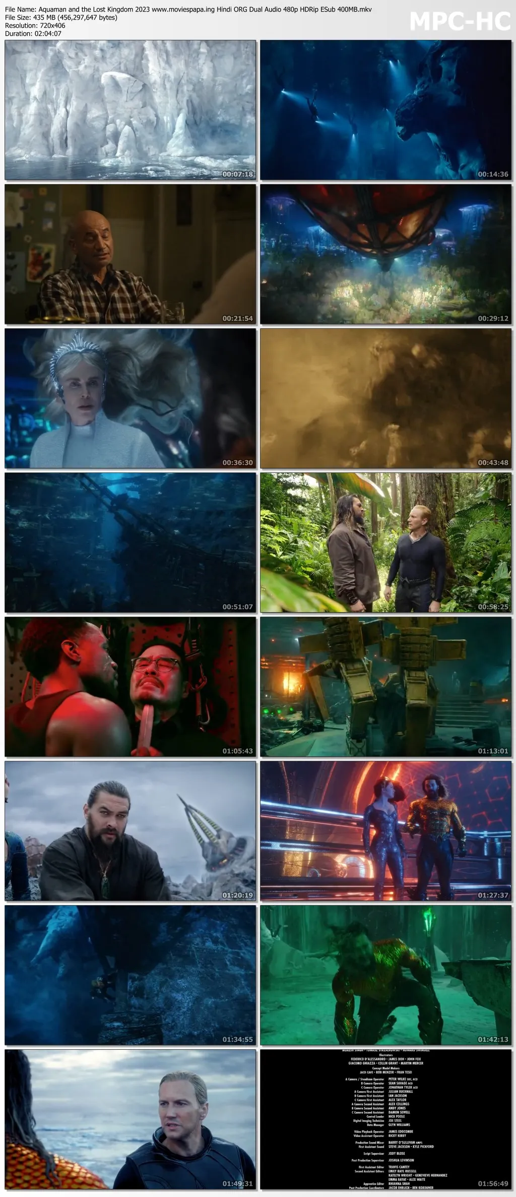 Aquaman and the Lost Kingdom 2023 Hindi ORG Dual Audio 720p HDRip ESub 1.2GB Dow