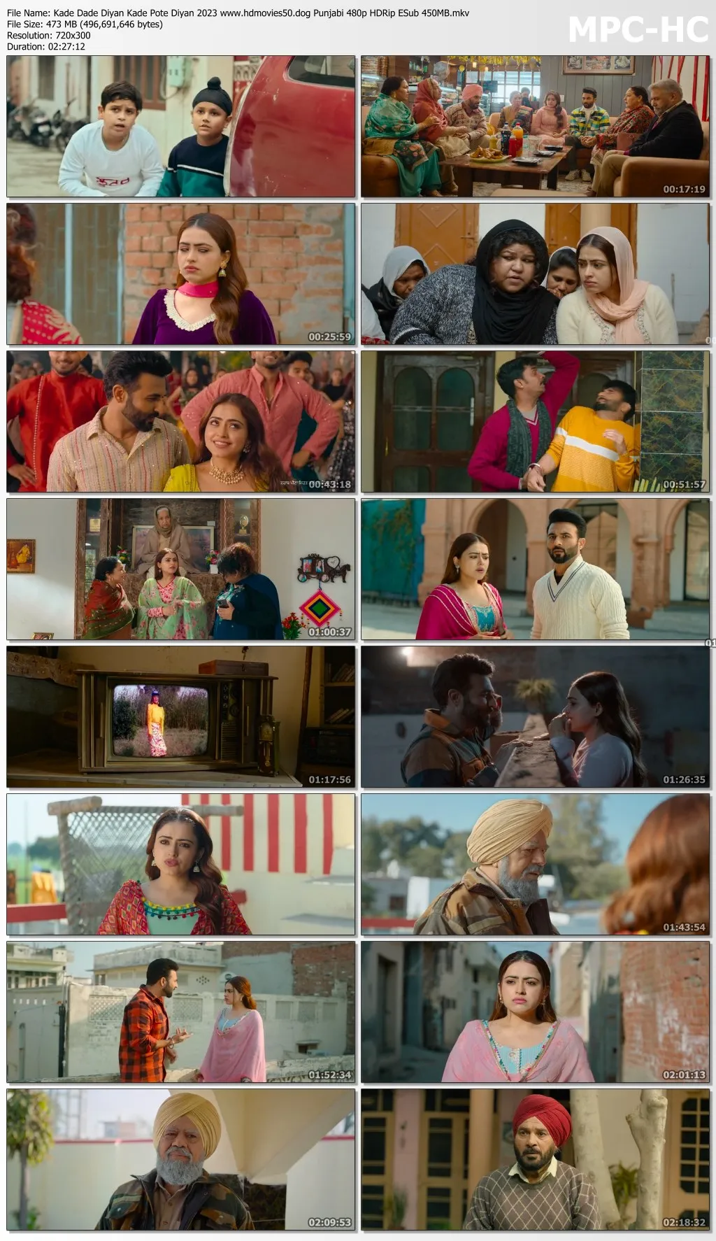 Kade Dade Diyan Kade Pote Diyan 2023 Punjabi 720p HDRip ESub 1.4GB Download