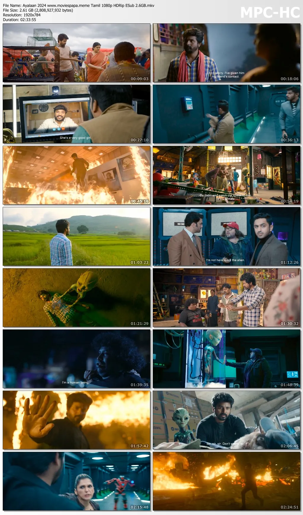 Ayalaan 2024 Tamil 1080p | 720p | 480p HDRip ESub Download