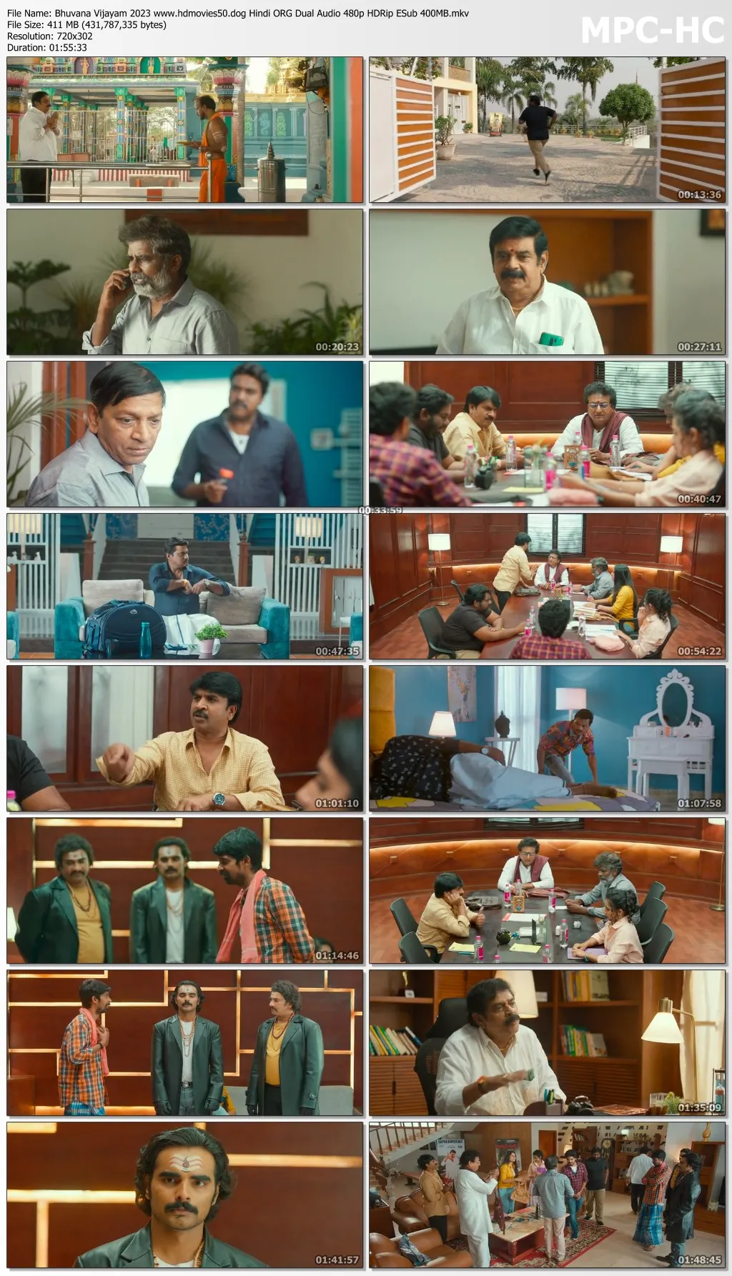 Bhuvana Vijayam 2023 Hindi ORG Dual Audio 480p HDRip ESub 400MB Download