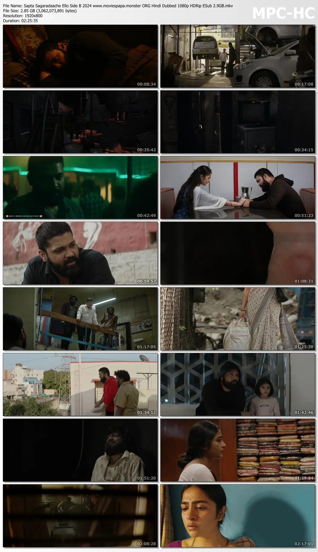 Sapta Sagaradaache Ello Side B 2024 ORG Hindi Dubbed 1080p | 720p | 480p HDRip ESub Download