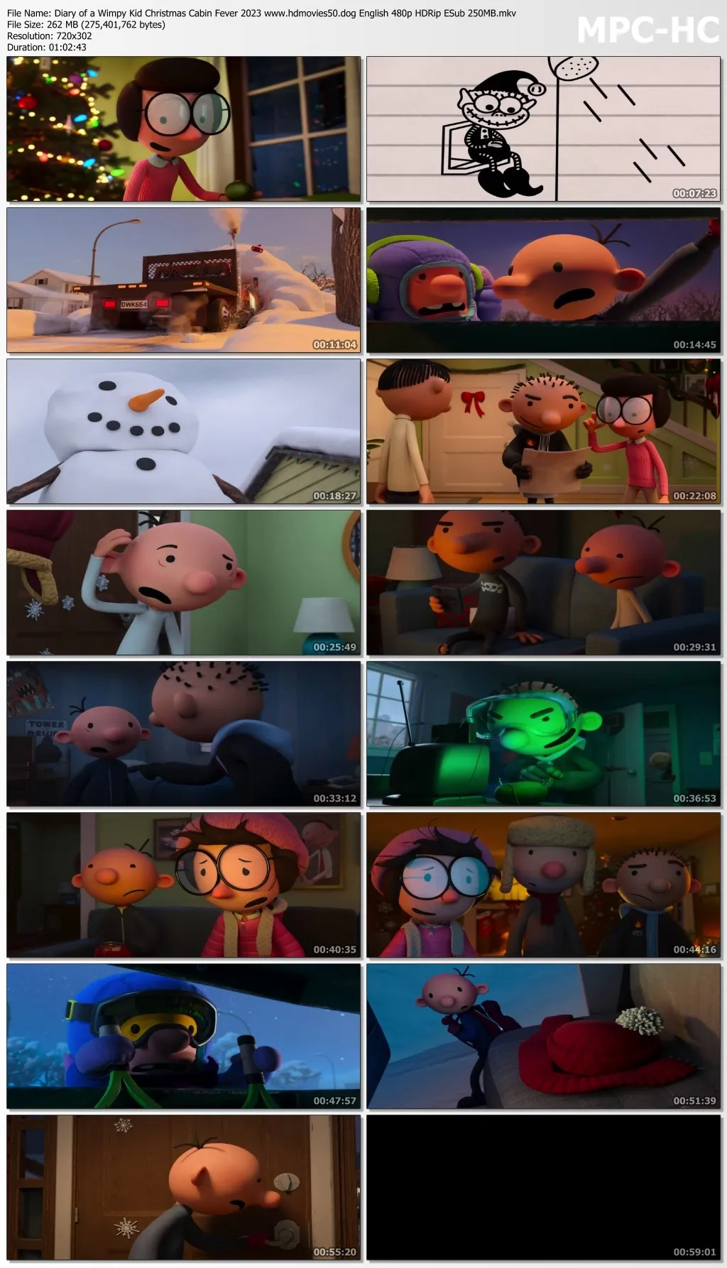 Diary of a Wimpy Kid Christmas Cabin Fever 2023 English 1080p HDRip ESub 1.4GB Download