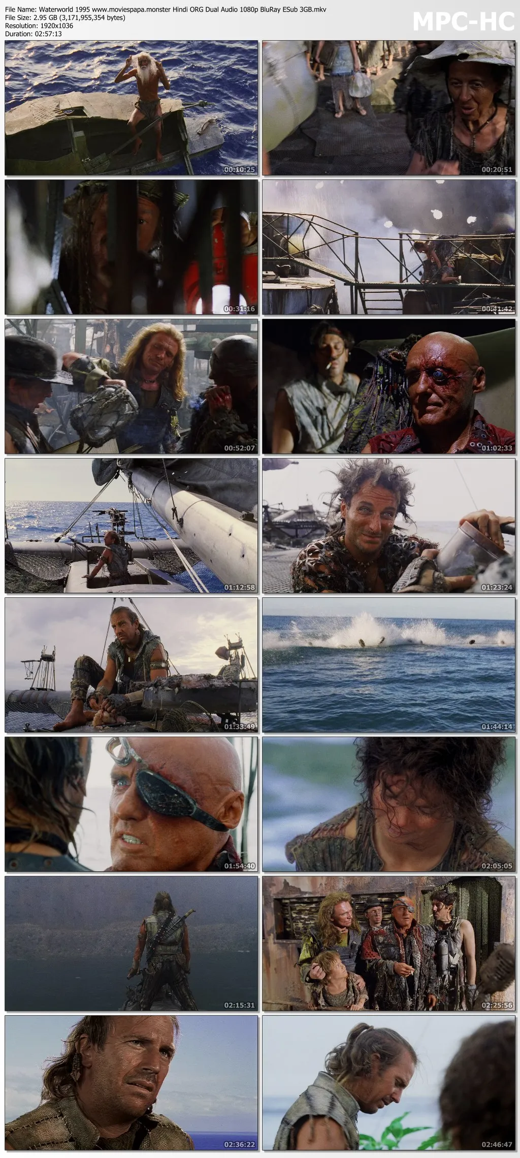 Waterworld 1995 Hindi ORG Dual Audio 1080p | 720p | 480p BluRay ESub Download