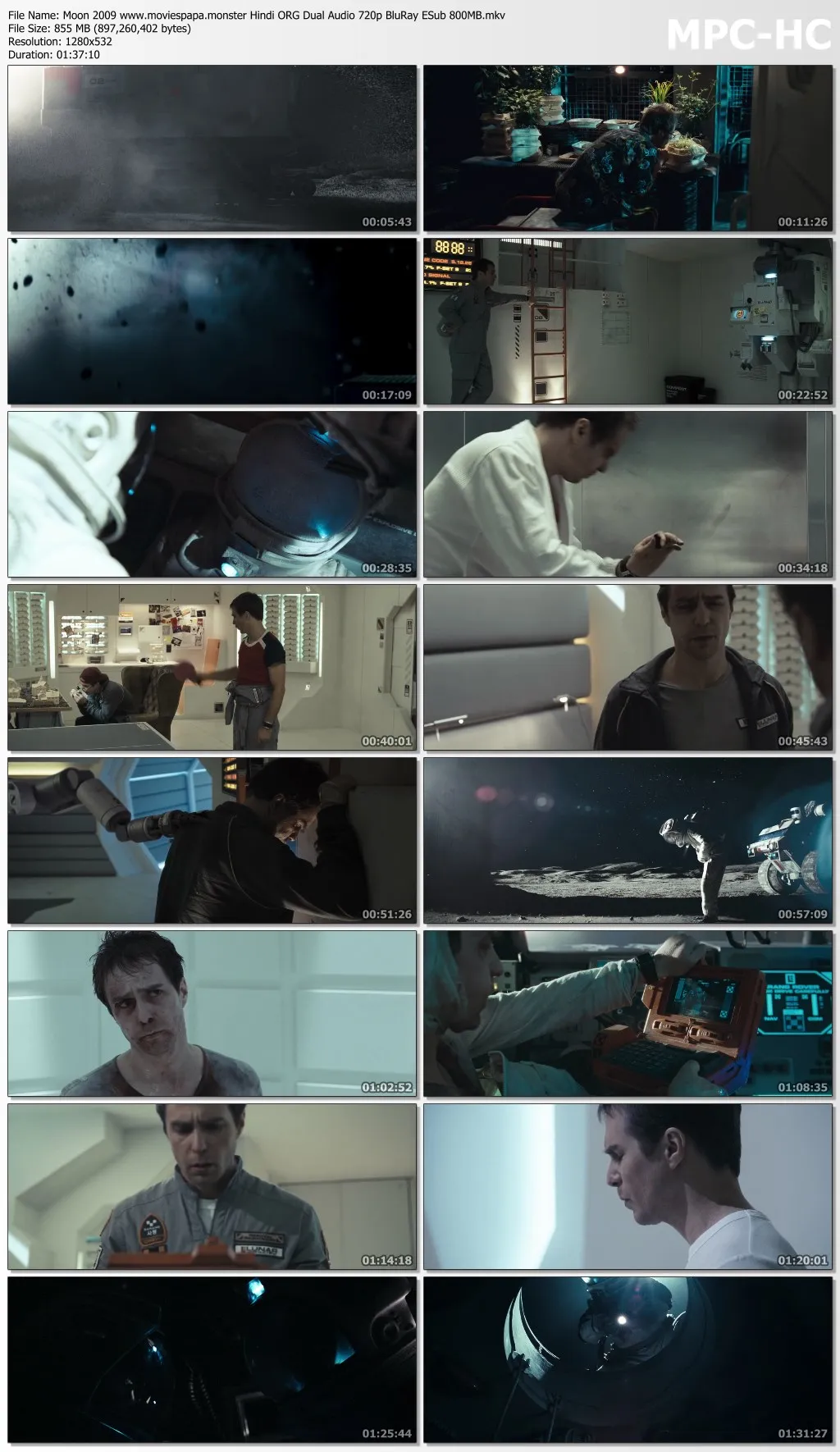 Moon 2009 Hindi ORG Dual Audio 720p | 480p BluRay ESub Download