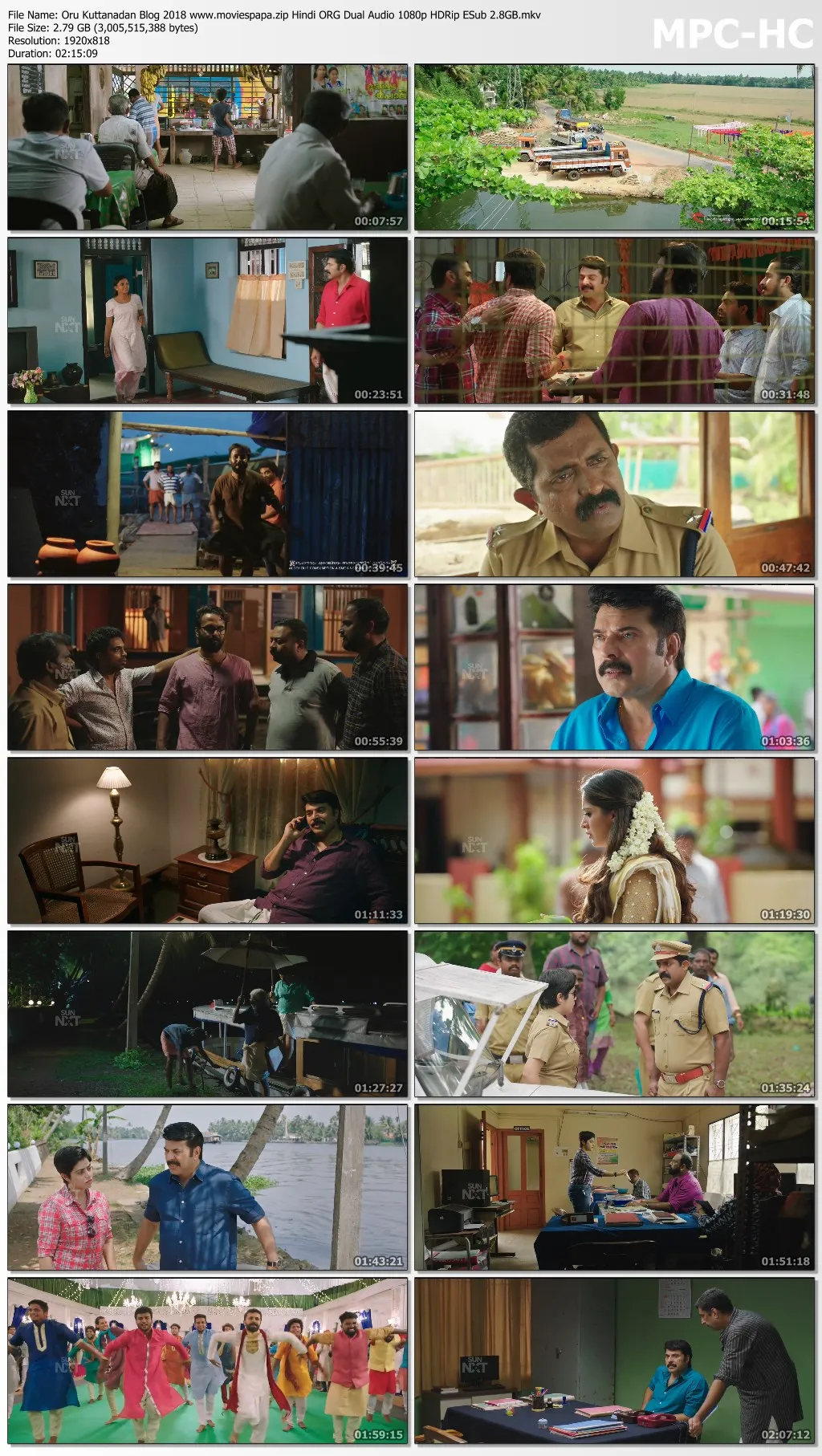 Oru Kuttanadan Blog 2018 Hindi ORG Dual Audio 1080p | 720p | 480p HDRip ESub Download