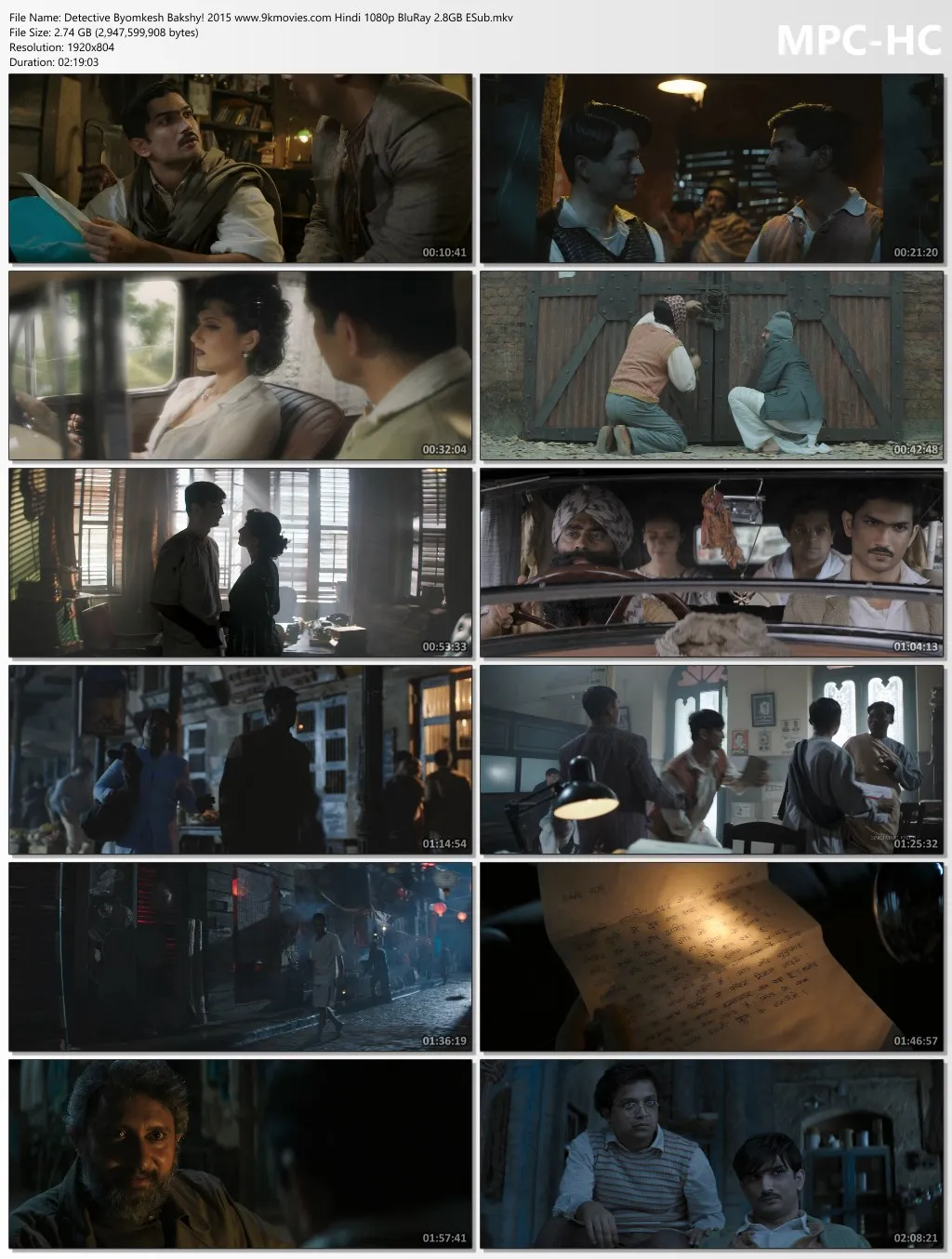 Detective Byomkesh Bakshy! 2015 Hindi 1080p | 720p | 480p BluRay ESub Download